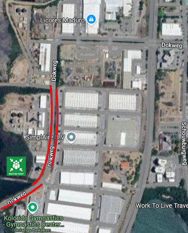 Map showing the route to Kolorido DreamZone